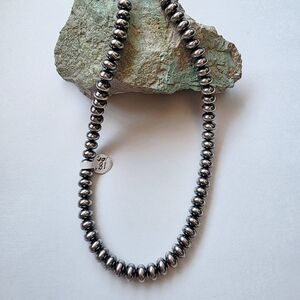 Elegant Silver Beaded Necklace